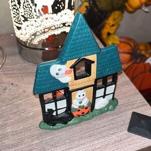 Ceramic Haunted House Tea Light Candle Holder